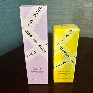 NWT Rodan + Fields Volumizing hand cream & shimmer body oil.